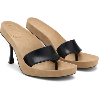 Mango Two Tone Thong Slide Sandal In Neutral