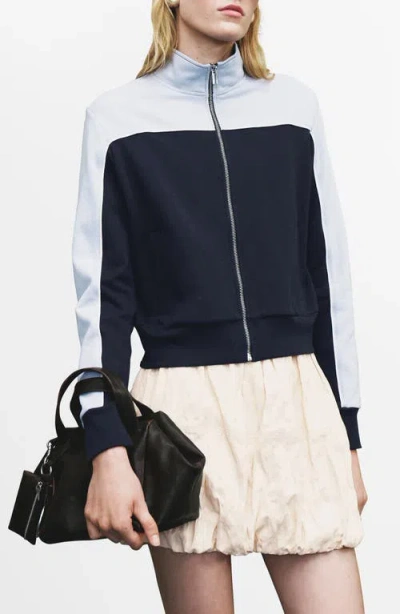 MANGO MANGO TWO-TONE ZIP FRONT JACKET