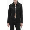 Mango Zip Up Tailored Jacket In Black