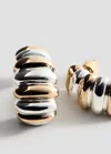 Mango Two-tone Earrings In Multi