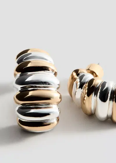 Mango Two-tone Earrings In Multi
