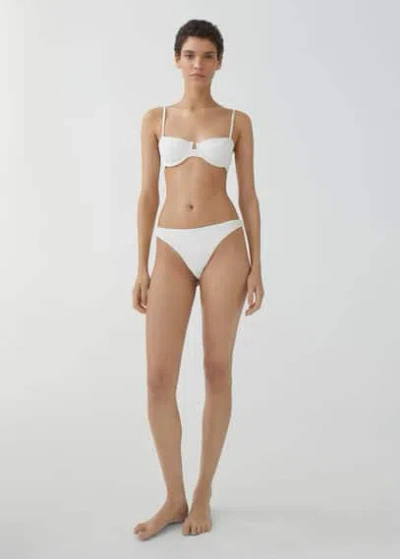 Mango Haut Bikini Armatures In Blanc
