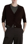 Mango V-neck Cardigan In Chocolate