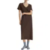Mango V-neck Cotton Nightgown In Brown