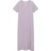 Mango V-neck Cotton Nightgown In Purple