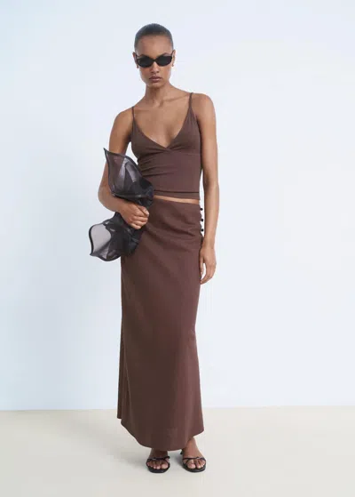 Mango Top Chocolat - Femme - Xxl -  In Brown