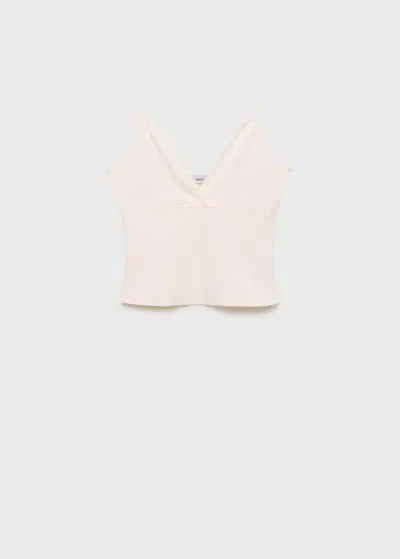 Mango Top Écru - Femme - Xl -  In Sand