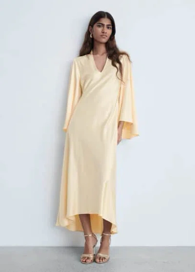 Mango Robe Or - Femme - L -