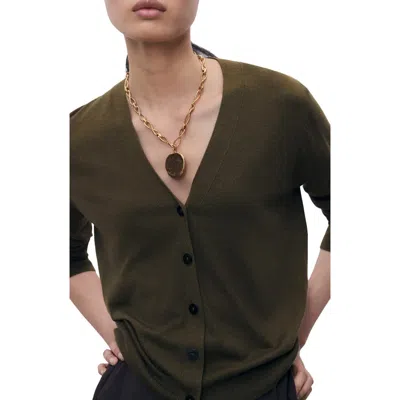 MANGO MANGO V-NECK KNIT CARDIGAN