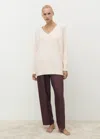 Mango Pull-over Maille Col En V Ivoire - Femme - L -  In White