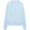 Mango V-neck Sweater In Blue