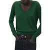Mango V-neck Sweater In Green
