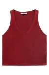 Mango V-neck Sweater Vest In Red