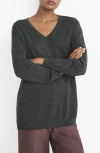 Mango V-neck Wool Pajama Sweater In Gray