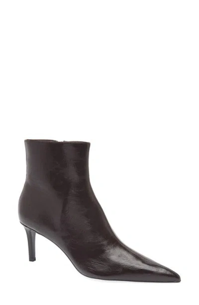 Mango Valle Pointed Toe Bootie In Burgundy
