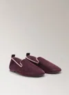 Mango Baskets En Velours À Liseré Mûre - Femme - 40 -  In Burgundy