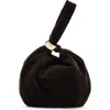 Mango Velvet Loop Handle Pouch Bag In Purple
