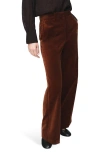 Mango Velvet Straight Leg Pants In Orange