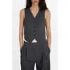 Mango Vest With Adjustable Back Half Belt In Grey