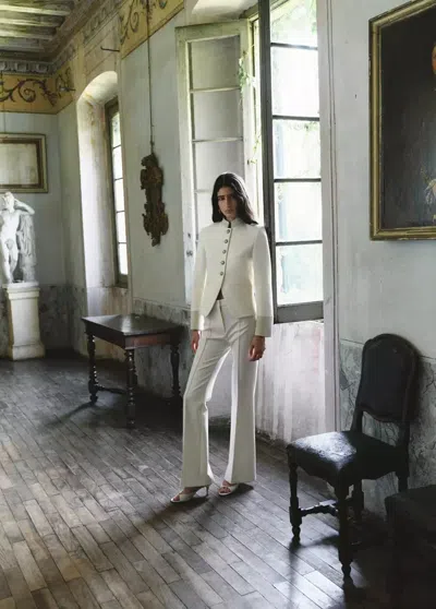 Mango Veste À Col Officier Boutons Bijoux In Neutral
