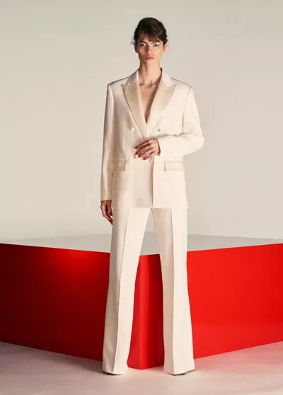 Mango Veste À Revers Surpiqûre In Neutral