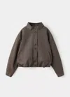 Mango Veste Bomber In Marron