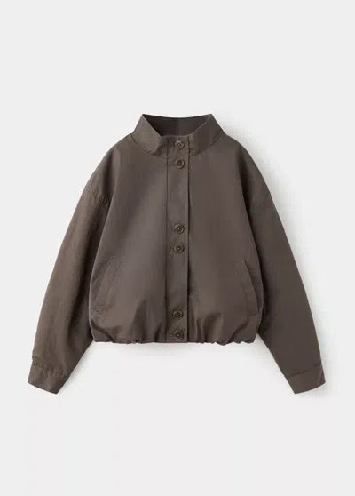 Mango Kids' Veste Bomber In Marron