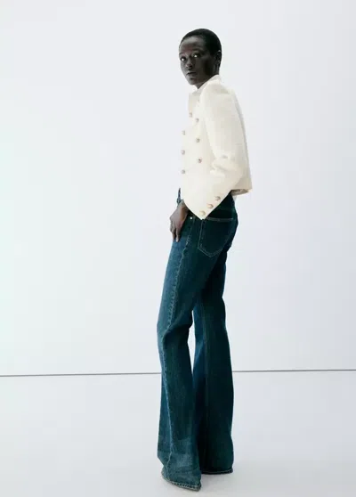 Mango Veste Charlie In Écru