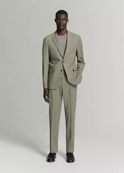 Mango Veste Costume Milán Slim-fit In Green