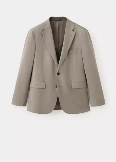 Mango Veste Costume Milán Slim-fit In Gris Vison