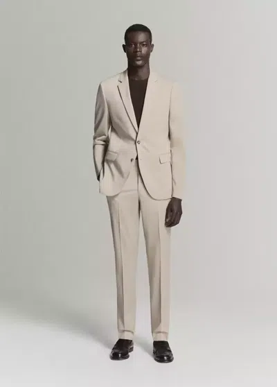 Mango Veste Costume París Super Slim-fit In Neutral