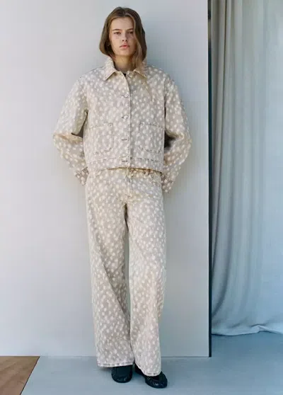 Mango Veste En Jean À Imprimé Cerf In Marron