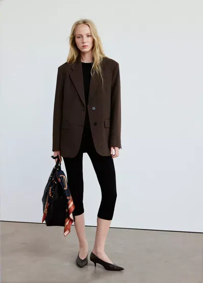 Mango Veste Gaby In Marron