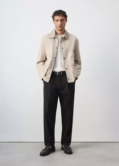 Mango Veste Imperméable À Poches In Beige