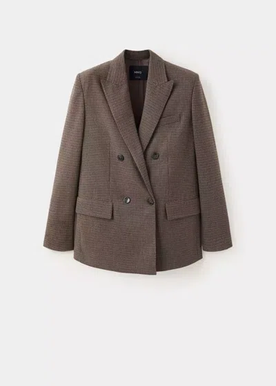 Mango Veste Irise In Chocolat