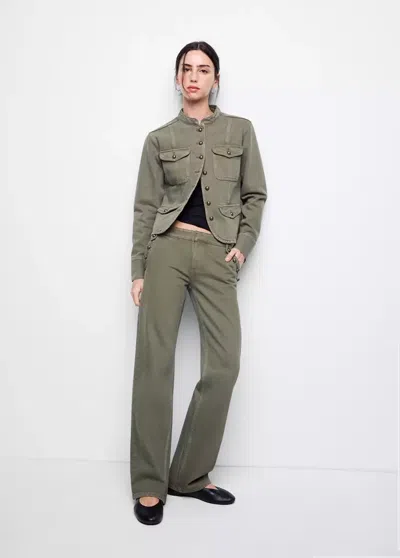 Mango Veste Jean Poches In Kaki