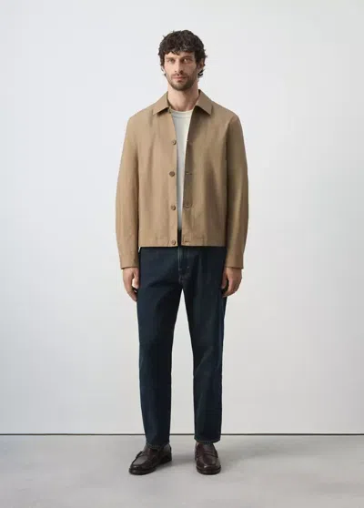 Mango Veste Légère Coton In Brown