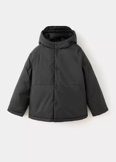 Mango Kids' Veste Matelassée Capuche In Black