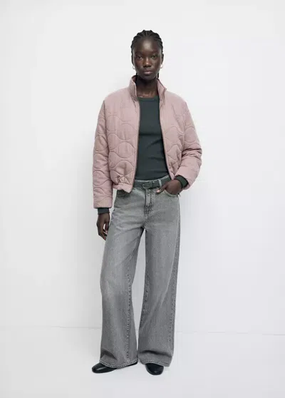 Mango Veste Oversize Détail Couture In Rose
