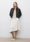 Mango Leather-effect Jacket With Pockets In Black