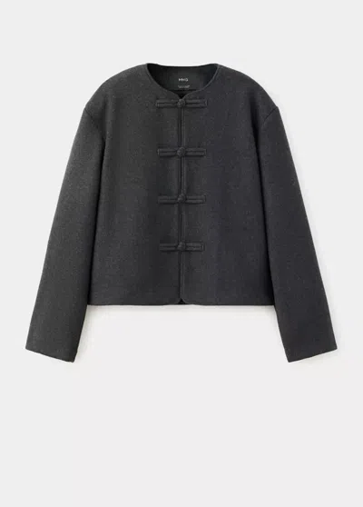 Mango Veste Sora In Gris Anthracite