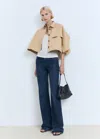 Mango Cape Cotton Blend Trench Jacket