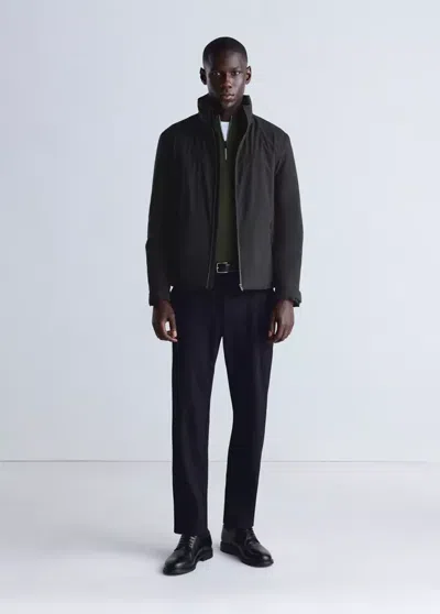 Mango Veste Technique Rembourrée Waterproof In Black