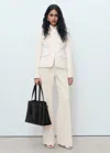 Mango Bouclé Jacket With Pockets In Neutral