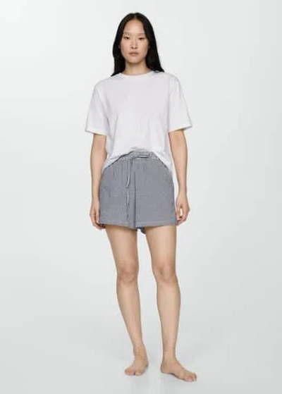 Mango Pyjama In Bleu Marine Foncé