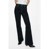 Mango Violet High Waist Flare Jeans In Open Blue