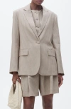 Mango Vivian Pinstripe Blazer