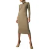 Mango Vladi Quarter Zip Long Sleeve Midi Sweater Dress