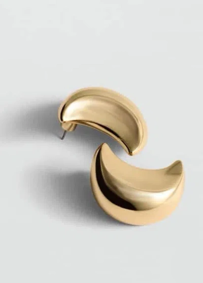 Mango Volume Hoop Earrings Gold