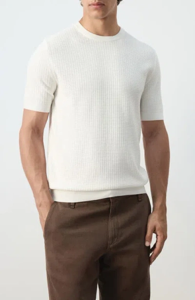 MANGO MANGO WAFFLE KNIT T-SHIRT